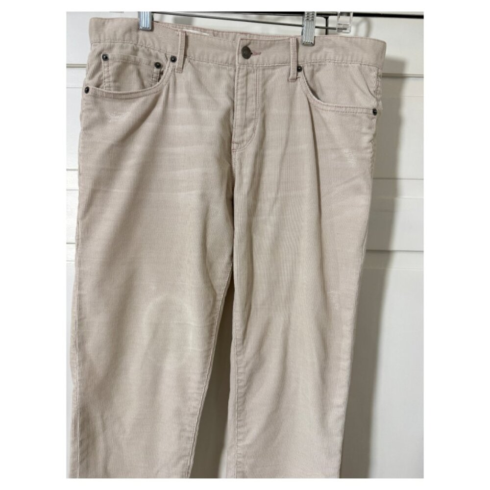 Gap 1969 Sexy Boyfriend Corduroy Pants Womens Size 28 Beige Tan (34"x28") Jeans